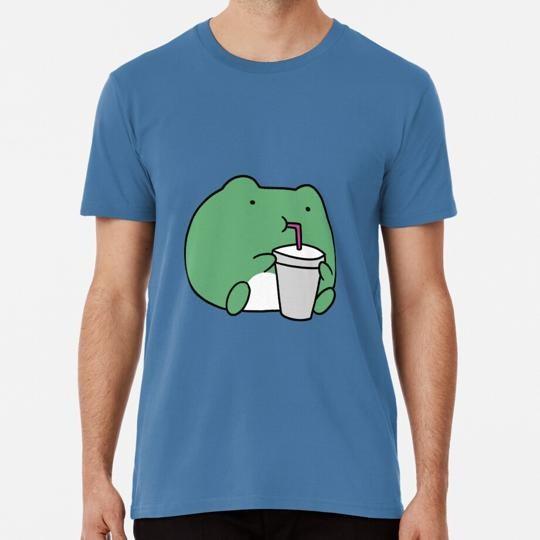 

Frog With A Drink Size S to 5XL Made in the USA TShirt Unisex T-Shirt S