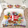 Super Smash Bros Characters Bedding Set Personalized Washable Custom 3Pcs Duvet Cover Pillowcases Soft Microfiber Home Bedroom Gift
