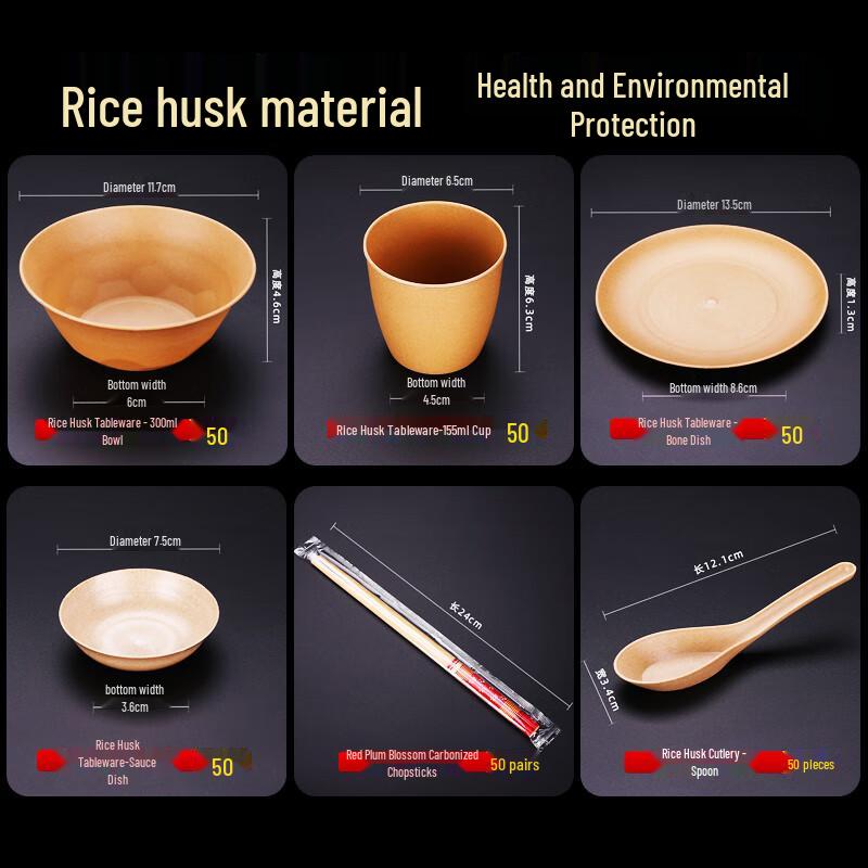 Disposable Plastic Tableware Set - 10 Individually Wrapped Sets