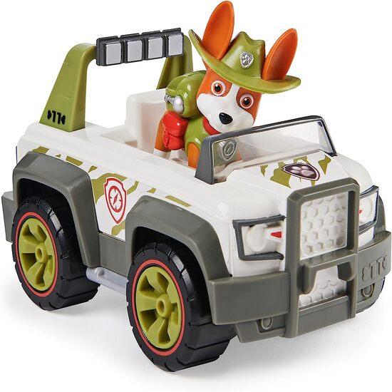 Paw Patrol Tracker’s Jungle Cruiser Vehicle with Collectible Figure, Length 14cm
