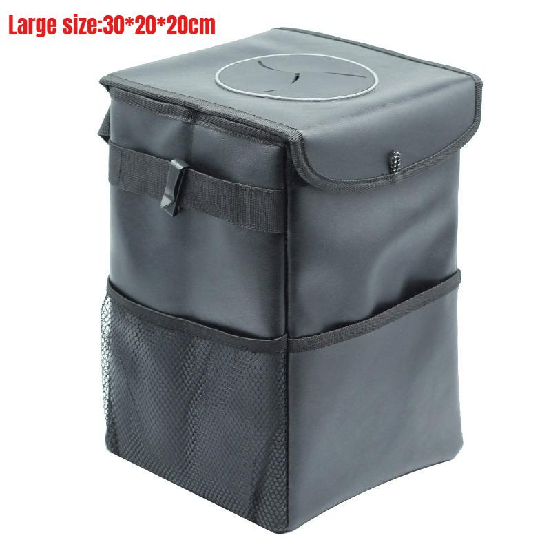 Foldable Removable Waterproof Car Trash Can with Lid Car Storage Box, Suitable for Trucks, SUV, Cars Multi-Purpose Trash Can