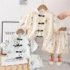 Kids 1-5 Years Old for Boys Suit 2026 Summer Children's Casual Children Chinese Style Short-sleeved Tang Suit Two-piece Set