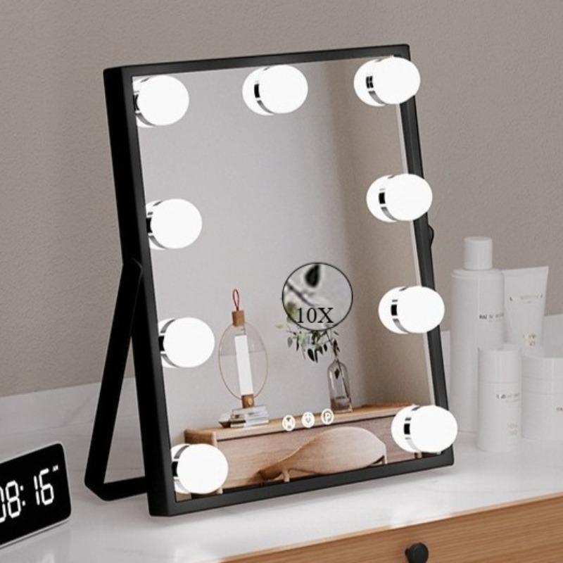 Smart Makeup Mirrors Adjustable Desktop Fill Light Led Mirrors with Magnetic Attraction Magnifying Glass Bedroom Decorations