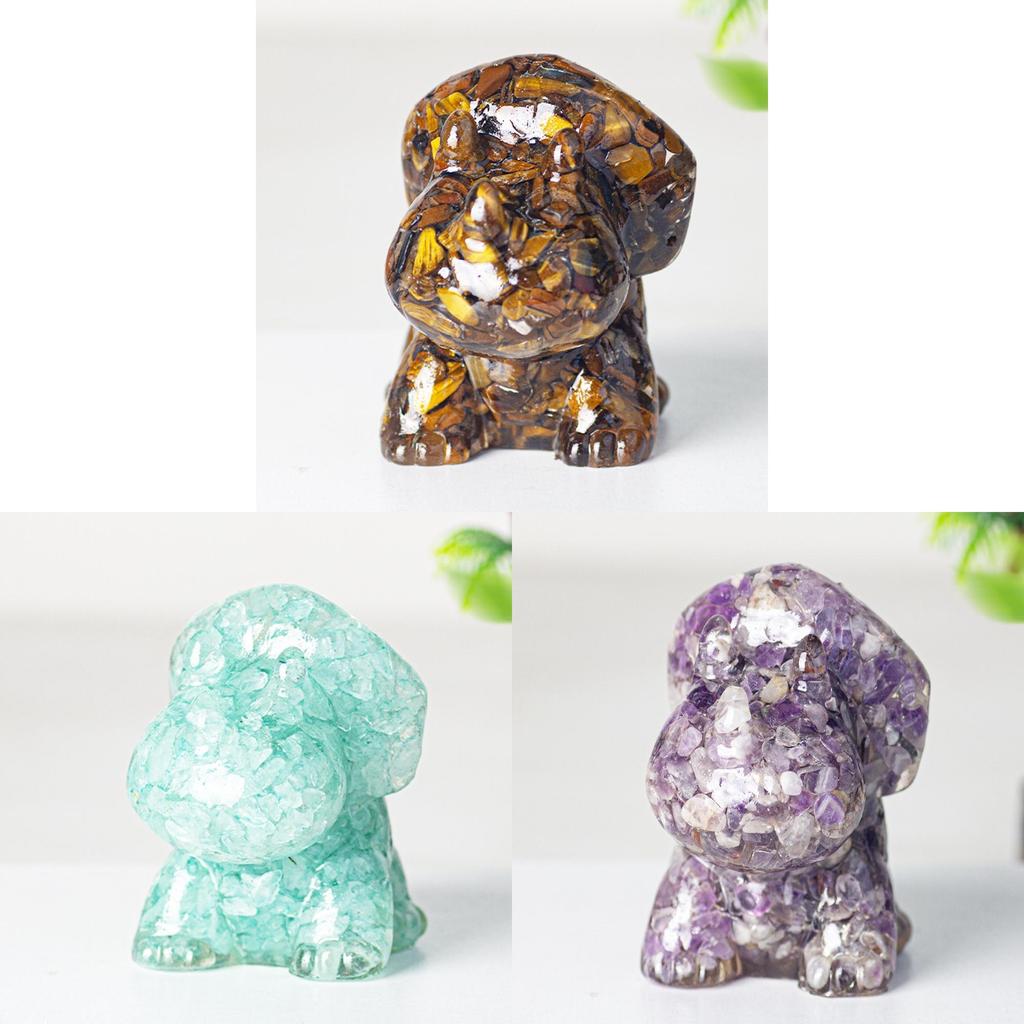 Resin Crystal Dragon Figurine With Cute Animal Design For Home Decor Gift