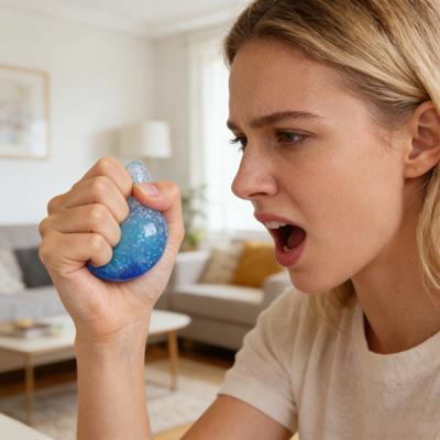Glitter Waterdrop Stress Relief Toy Anxiety Reduction Water Drop Shape Sensory Toy with Sequins Inside Portable Decompression Stress Ball
