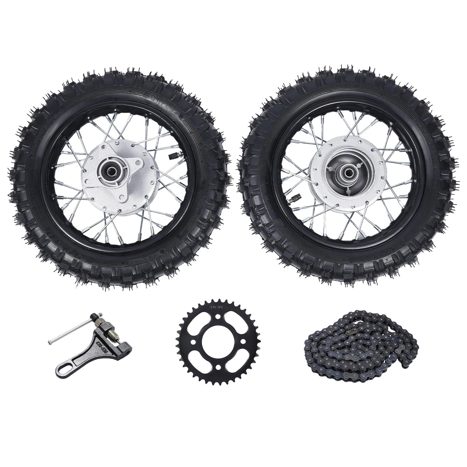 

Подходит для Honda CRF50 XR50 BBR 2.50-10 Передний и Задний Колесные Диски с Барабанным Тормозом Внедорожный Мотоцикл чёрный