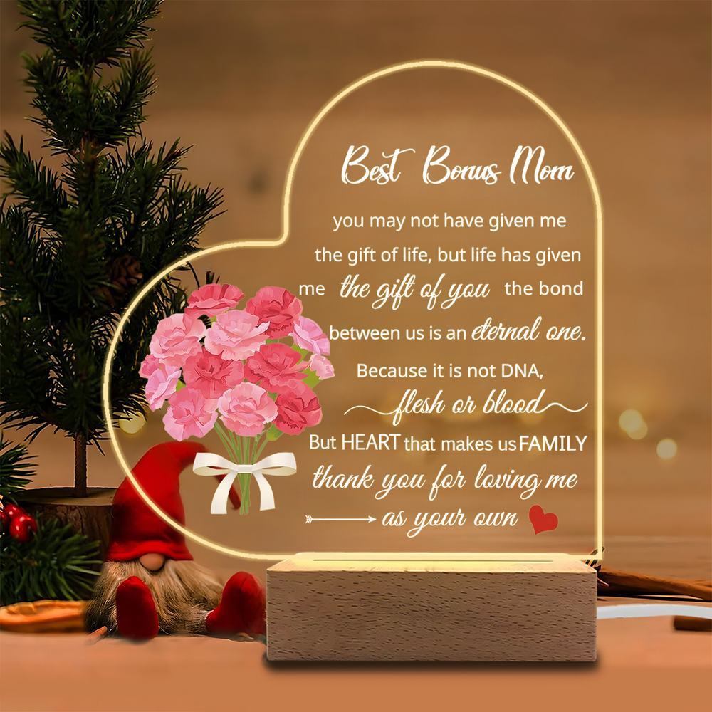 

1PC Acrylic Luminous Decor Photography Accessories, USB Base, Stepmother/Mother-in-Law Gift, Collectible Figurines Plastic чистый