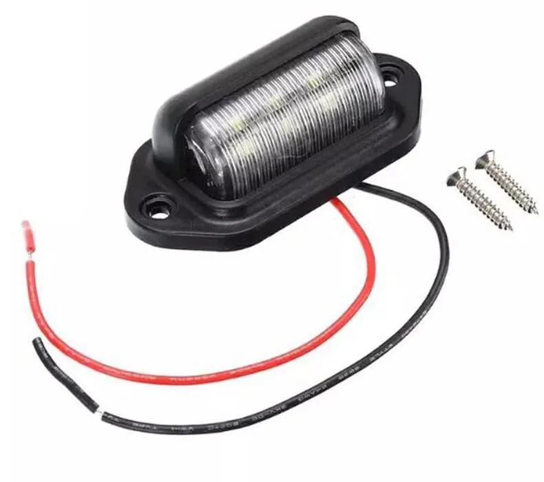 

1/2 шт. 6 светодиодных фонарей для номерного знака, универсальные фонари для автомобилей, грузовиков, автофургонов, прицепов, фургонов, водонепроницаемые задние фонари, инструменты, аксессуары