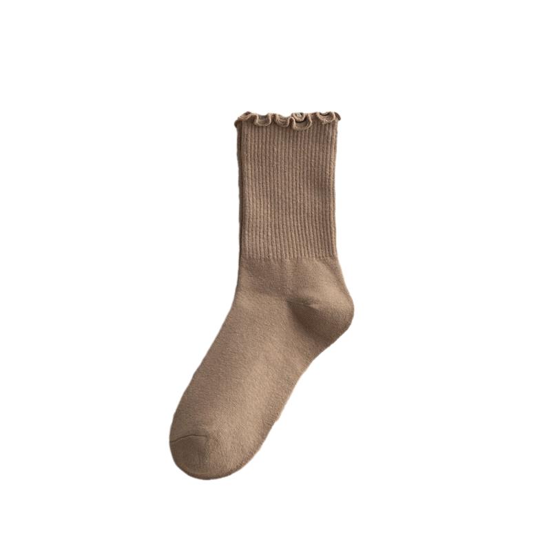 Women's Winter Cotton Socks Curled Socks Candy Solid Color Simple Socks Daily