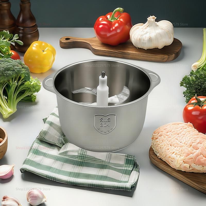 304 Stainless Steel Food Processor 5L Large Capacity Electric Meat Grinder Multifunctional Kitchen Chop Vegetables And Meat