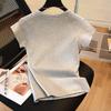 Women's Solid Round Neck Slim Fit Short Sleeve T-Shirt