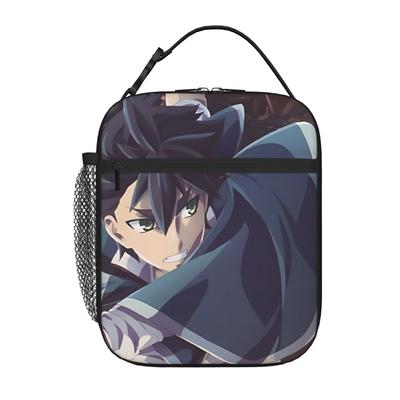 1 Piece Zipper Closure Blue Storage Bag Pocket God Eater  School Lunch Food Box Reusable For Lunch Food Bag