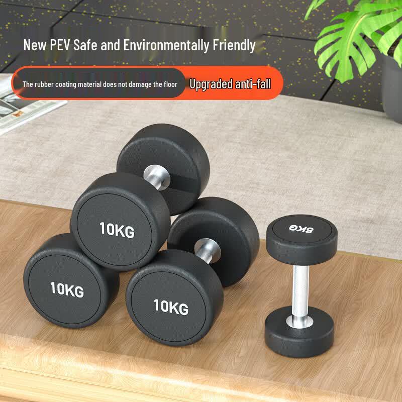 Rubber-Coated Fixed Dumbbell & Rack Sets