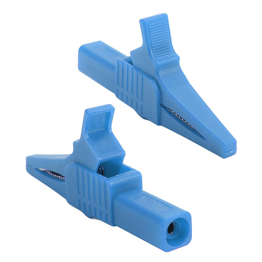 5pcs J.60039 Safety Test Clips Multifunction Safety Type Test Clamp with 4mm Socket for Electronic InstrumentsBlue
