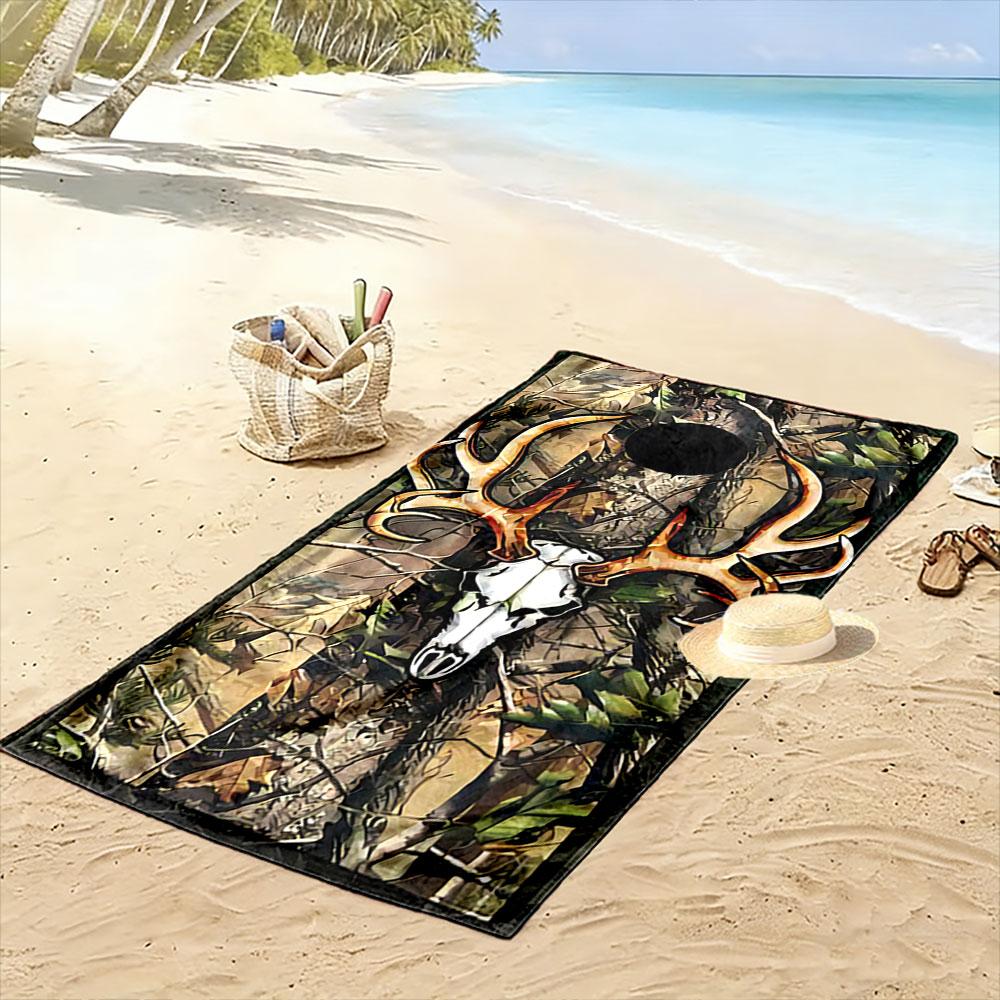 Hirschschädel mit Wald-Design Ein Muss für den Strandurlaub