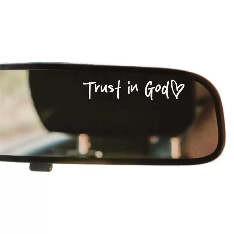Faith-Inspired Rearview Mirror Makeup Mirror Decal