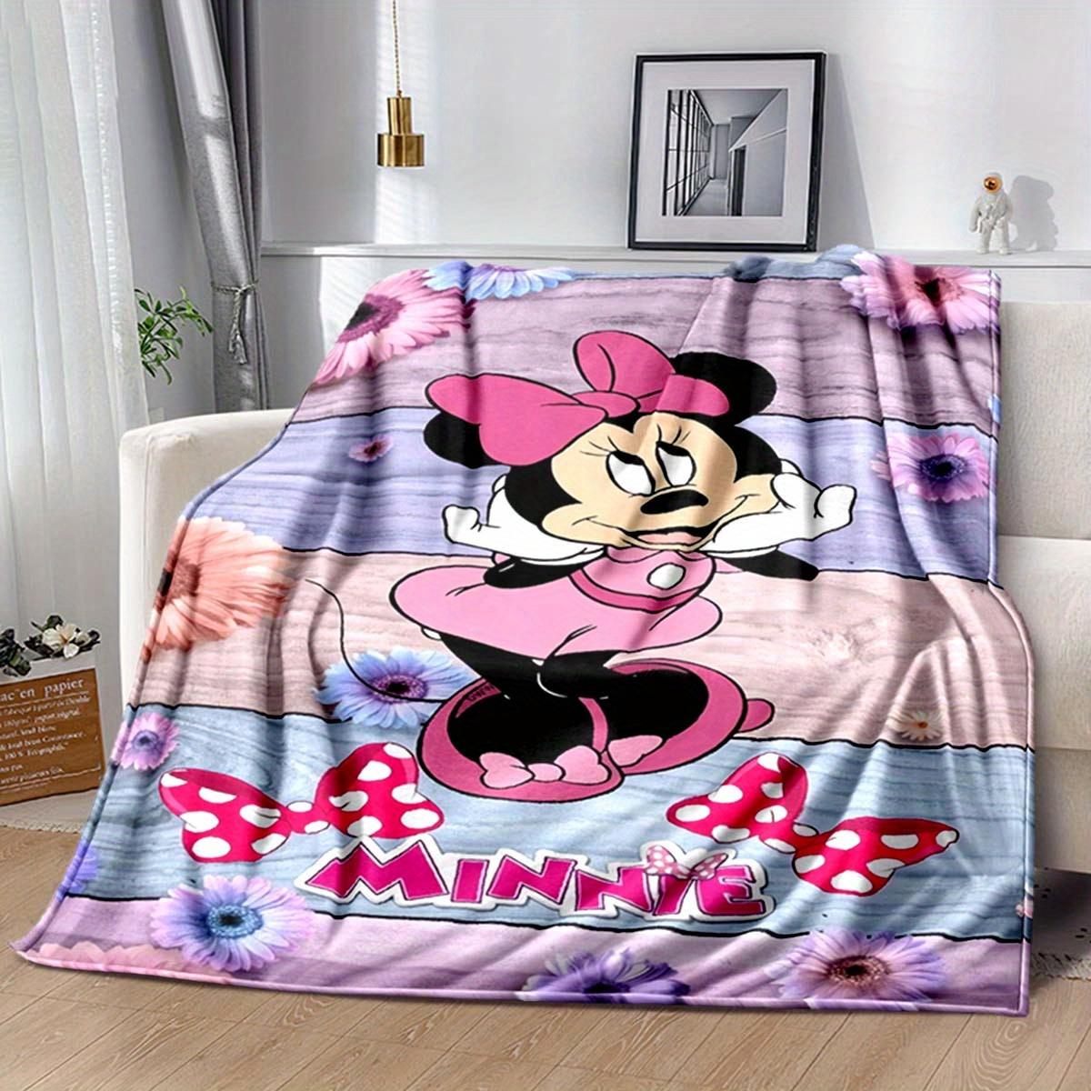 

1pc Minnie Printing for All Season, Cartoon, Office, Lunch Rest, Camping Talk, Car, Multifunctional Gift 130cmx150cm