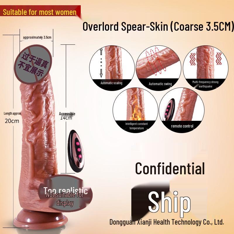 Realistic Telescopic Vibrating Dildo for Women - Adult Sex Toy