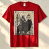 Vintage Medieval Knight Riding Giant Wolf Castle Retro Distressed Graphic T Shirt Unisex Cotton Tee Dark Fantasy Gothic Casual