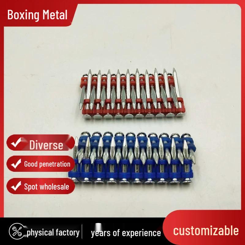 Hochleistungs-Gasnagler mit Dauerfeuerfunktion und schwarzen Nägeln in verschiedenen Größen (19-38 mm)