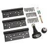 5 Inch Door Hinge Kit with Magnetic Door Stop Metal Quiet Strong Load Bearing Door Hinge for Bedroom Black