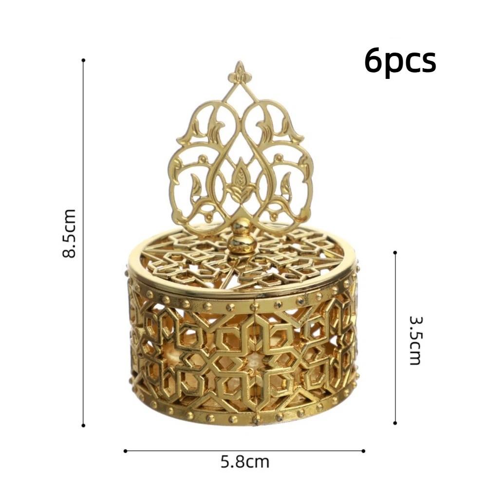6pcs Golden Storage Containers Plastic Small Cases Unique Candy Box  Wedding Ceremony