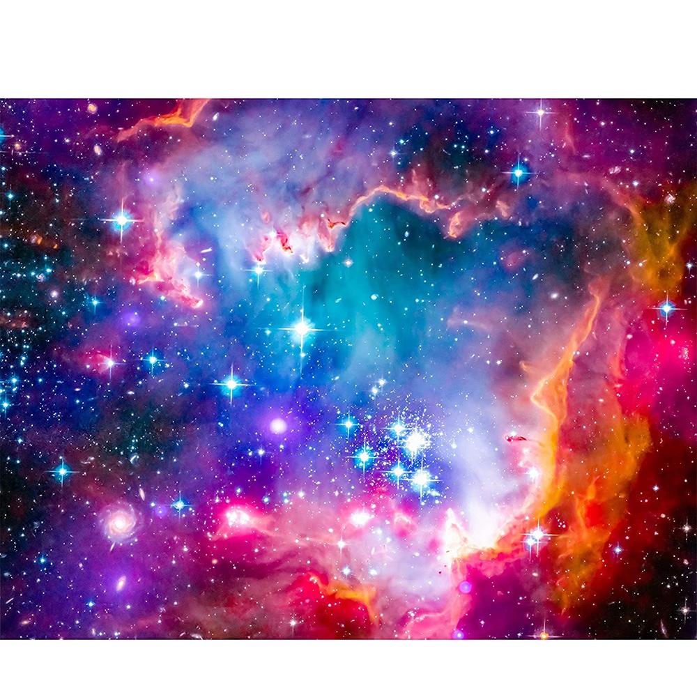 3D Galaxy Mural Purple Nebula Sky Wallpaper Galaxy Space Wall Mural Suitable for Living Room Bedroom Office Decor Mural