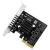 PCIe To 5-Port SATA3.0 Expansion Card Supports Cascaded Trim PCIe X4 To SATA3.0 Expansion Adapter Card for Windows/Linux/Mac OS