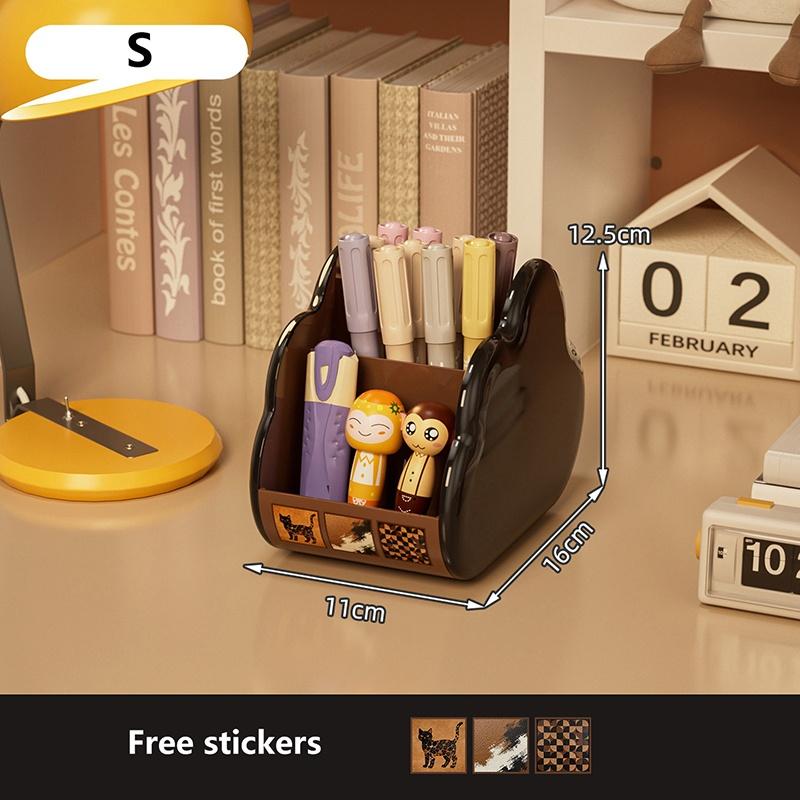 

Desktop Storage Box, Pen Holder, Stationery Organizer, Cosmetic Compartment Storage Box, Office Desk Miscellaneous Item Rack A2