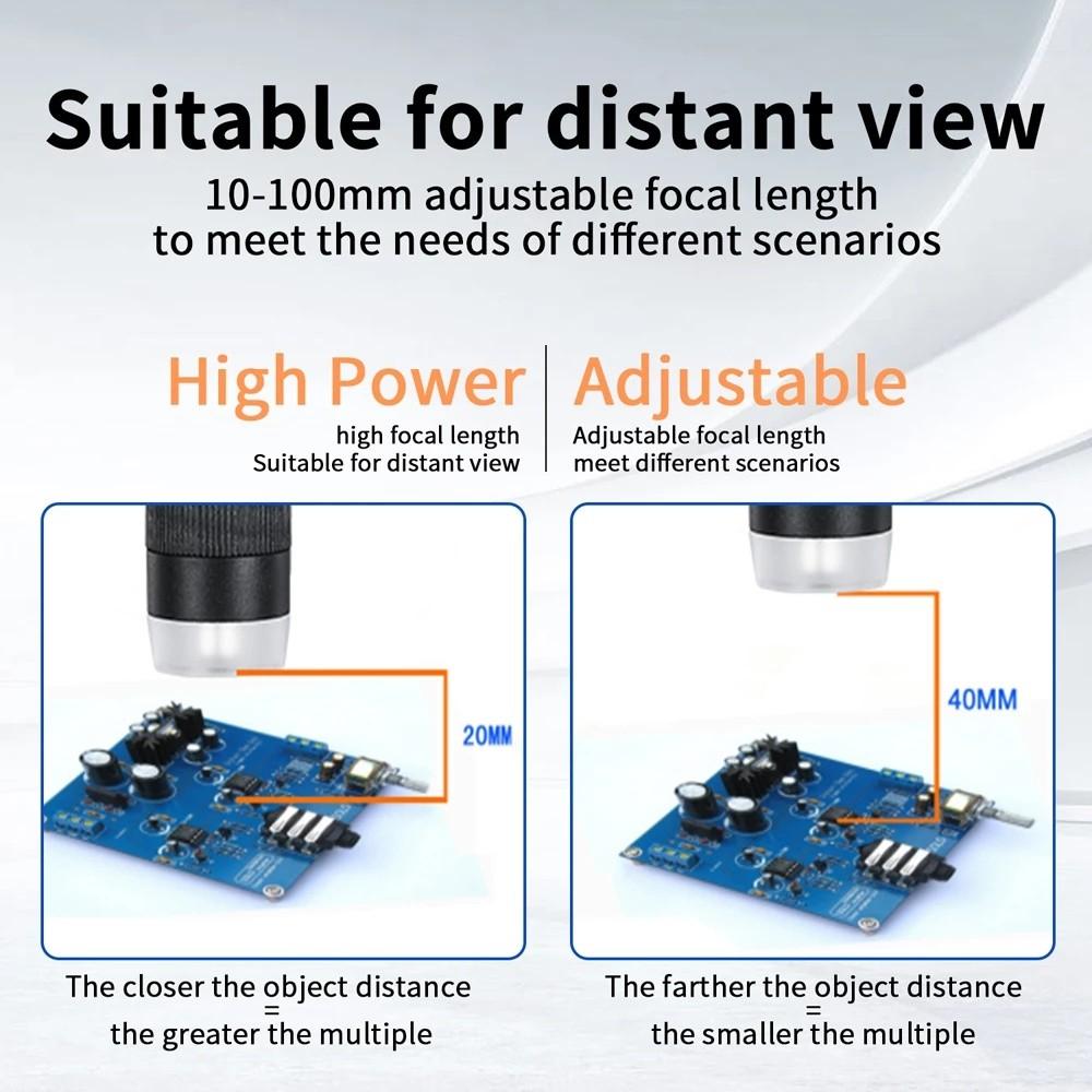 5.5-inch Industrial Maintenance Microscope Electron Magnifying Glass Jewelry Microscope Electron Digital Microscope