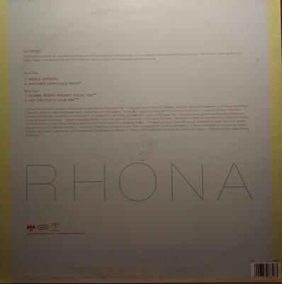 12inch Record RHONA - Satisfied 6708846 Epic 2001 UK Dance & Electronica Used