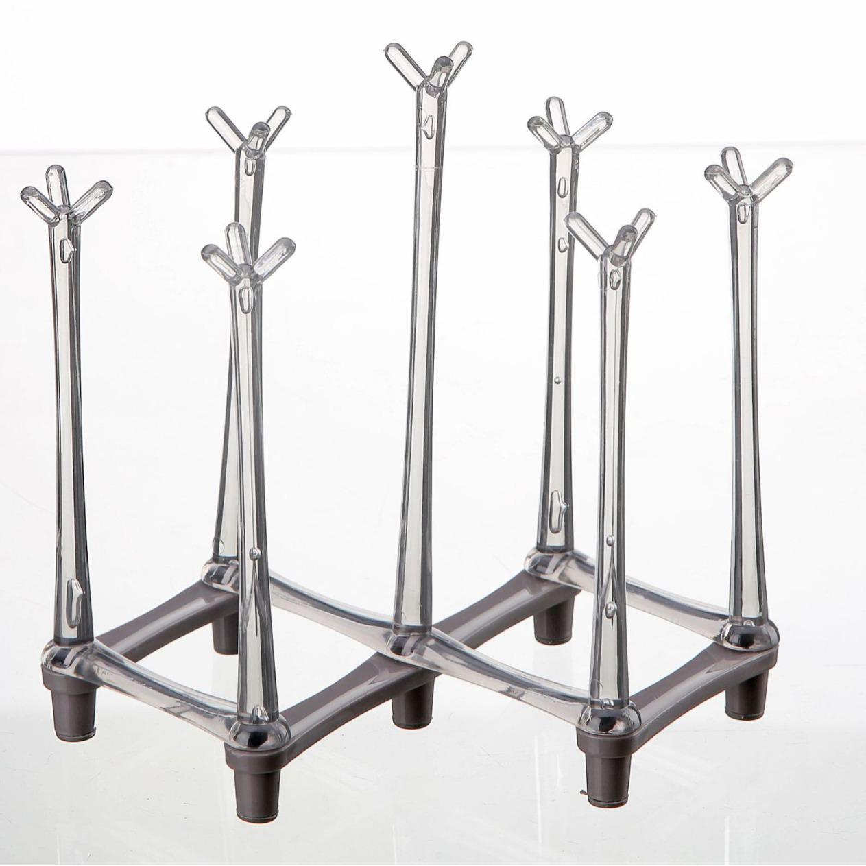 Retractable Kitchen Cup Holder and Draining Rack - Adjustable Glass Storage Hanger