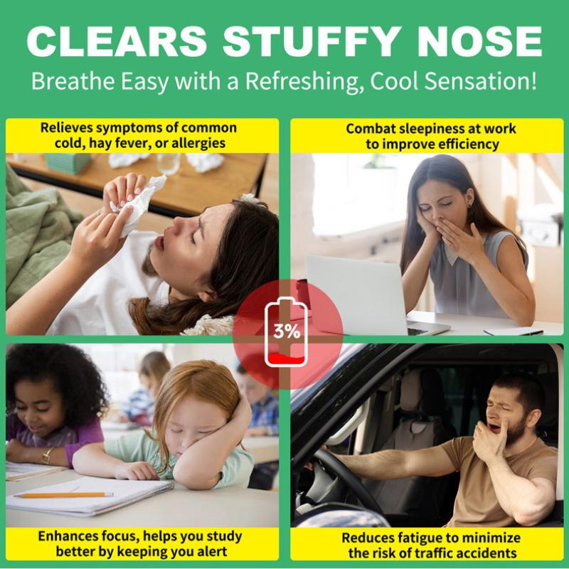 4Pcs Nasal Stick Long Lasting Effect Refreshing Stick Plant Essential Oil Ingredients Nasal Inhalation Cooling Oil