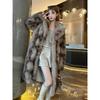 Winter New Fashion Imitation Fox Fur Coat Women's Extended Thickened Loose Environmentally Friendly Fur Coat