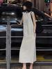 2025 Women's French Sleeveless Casual Long Dress - Summer Slimming and Stylish