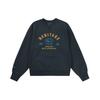 Mizuno Heritage Letter Pattern Printed Round Neck Loose Thick Pullover Long Sleeve Sweatshirt Unisex Sweatshirt Navy-Blue D2CC26H215