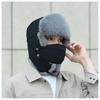 Men's Windproof Lei Feng Winter Hat with Ear Protection - Thick, Warm, and Plush for Cycling Outdoors