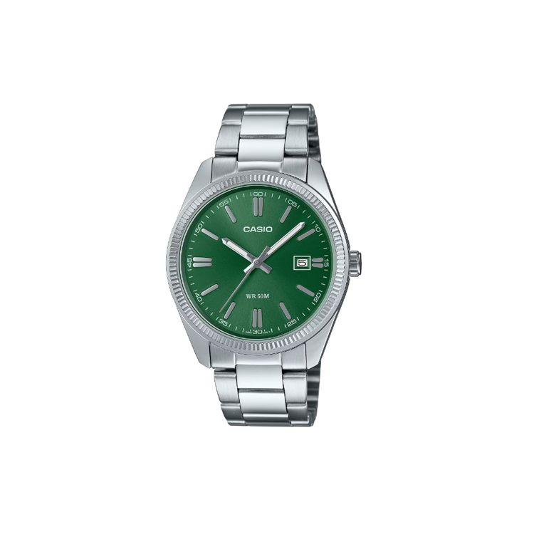 

Casio Waterproof 50M Quartz Movement Stainless Steel Strap Watch Men watches Green MTP-1302D-3A Regular Box,Green Dial