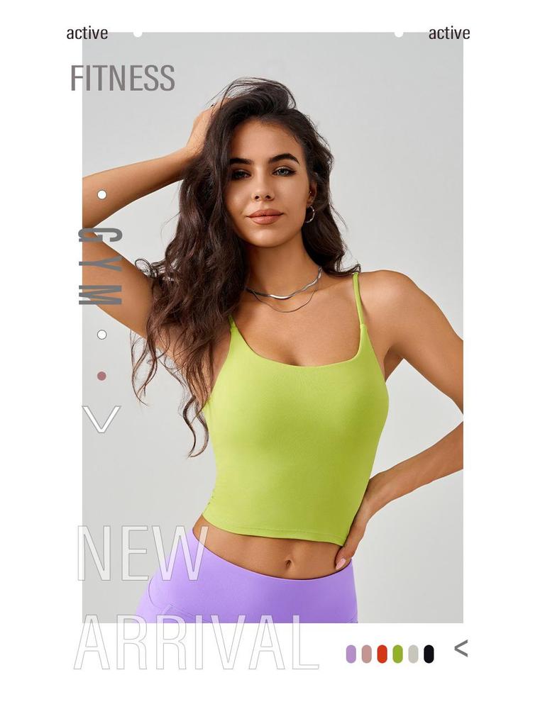 Dammode 2025 Antibakteriell Stötsäker U-rygg Sport Sling Väst