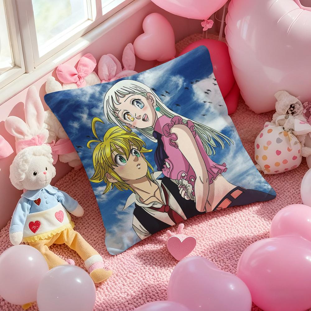 

Anime The SSeven DDeadly Pillow Case Soft Plush Fabric DoubleSided Printed Cushion Cover Warm Winter Sofa Pillow Case 30cmx30cm