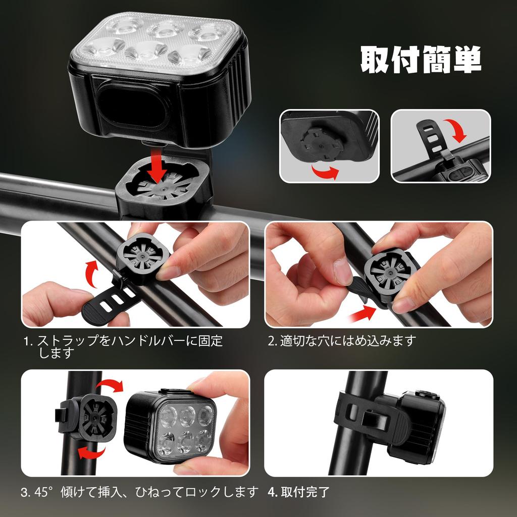 WORKPRO Bicycle Light Set [Front and Back Set] [Waterproof for