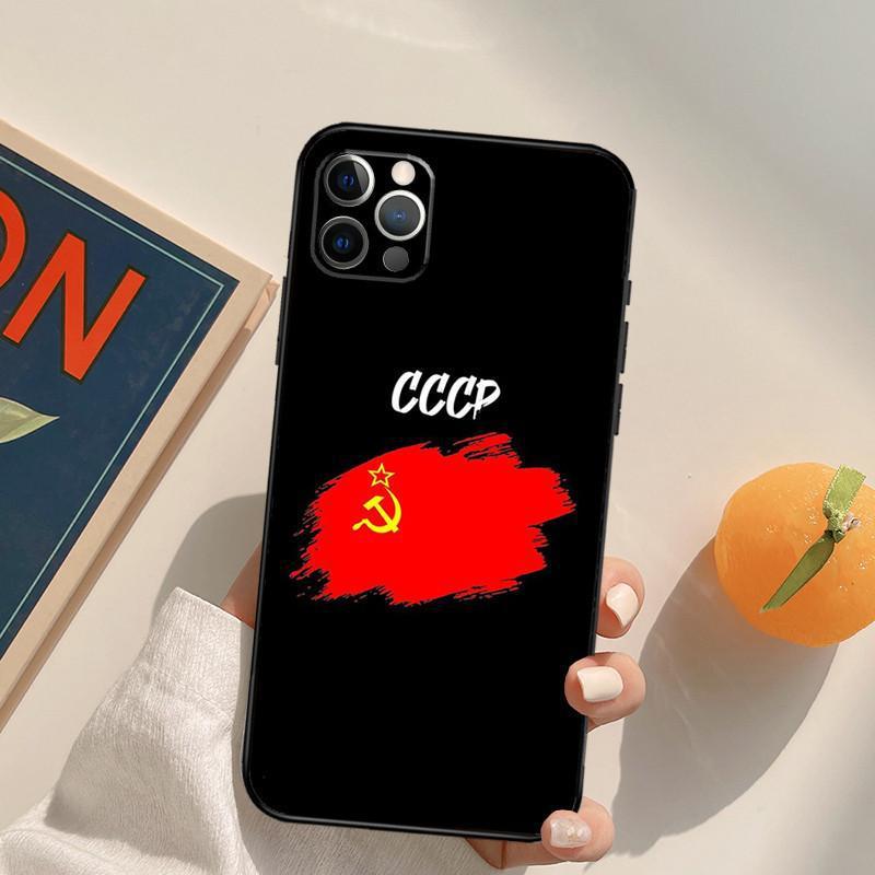 Applicable To Iphone11 Mobile Phone Case, Soviet Union Flag Mobile Phone Case, Painted Anti-Drop For Anti-Drop