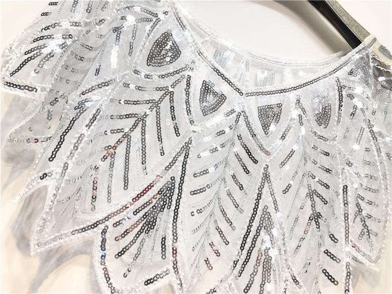 Women's Sequin Beaded Mesh Shawl Bolero - Stylish Outerwear for Dance and Evening Gowns