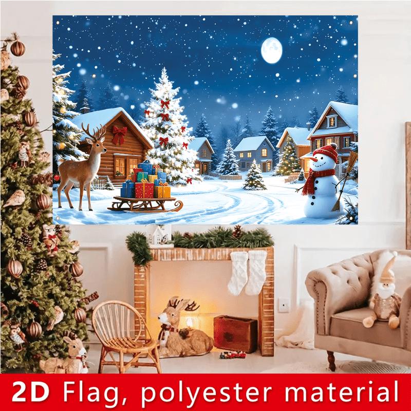 1Pcs Christmas Celebration Festive Pattern Decoration Background Xmas Backdrop Decorations For Photo Studio Photo Booth Party