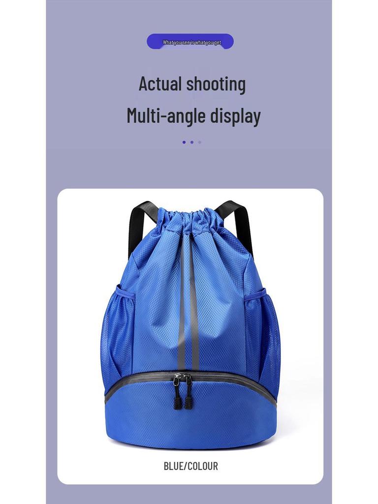 Marathon Sports Bag: Drawstring, Wet/Dry Separation, Perfect for Training, Basketball, Swimming, and Fitness