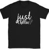 Just Chillin Ice Cream T-Shirt Funny Food Relax Chilled Humor Text Tee