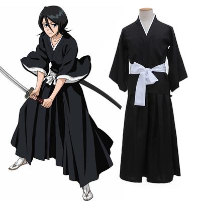 BLEACH Kurosaki Ichigo Cosplay Kostým Černý Anime Oblek Halloween Role Hrací Kabát Kimono Plný Oblek Muži Ženy Oblečení