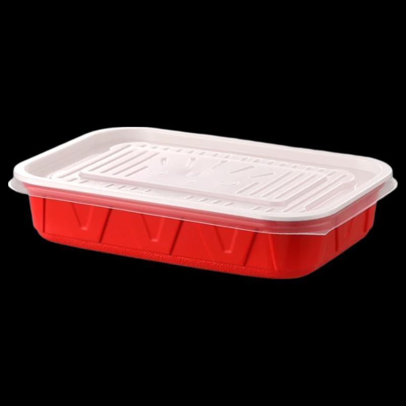 

Disposable Plastic Square Takeaway Food Containers with Lids