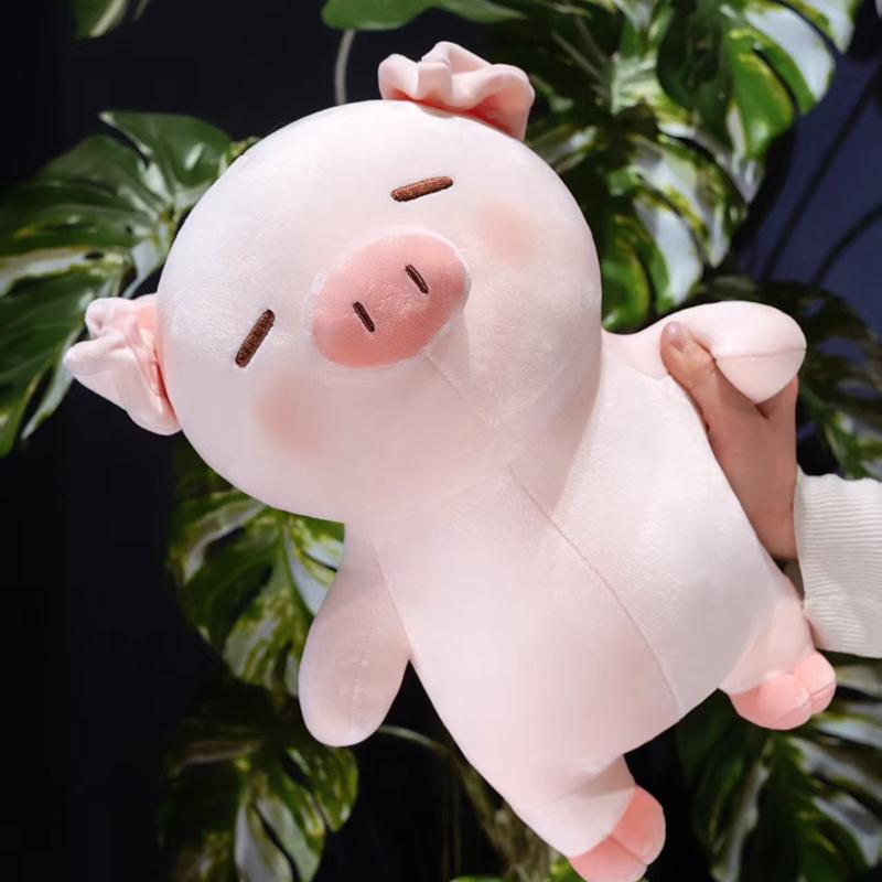 Liebliche mollige Schweinchen Plüschtiere Weich kuschelig Cartoon Rosa Schweinchen Puppe Warmes Kuscheltier Puppe Lustiger Schlüsselanhänger Taschen Aufhängedekor