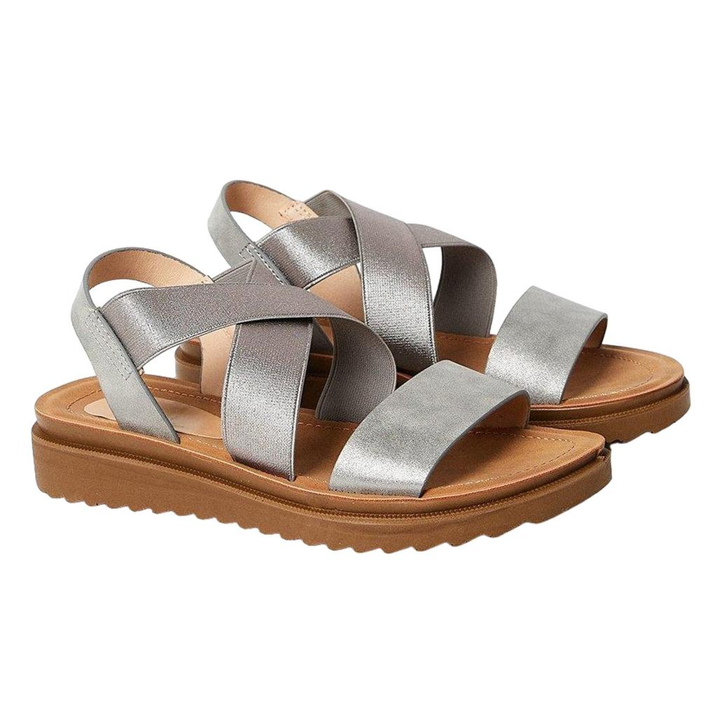 Good For The Sole Womens/Ladies Ana Comfort Crossover Strap Wide Sandals
